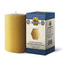 Beeswax pillar candle tall narrow medium size W 2.25" x H 3.75" front view