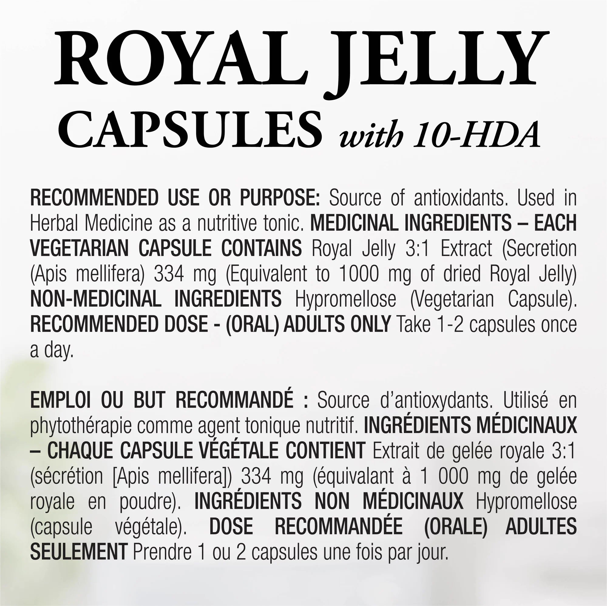 Royal Jelly Capsules 1000mg (90 Count) by Dutchman&