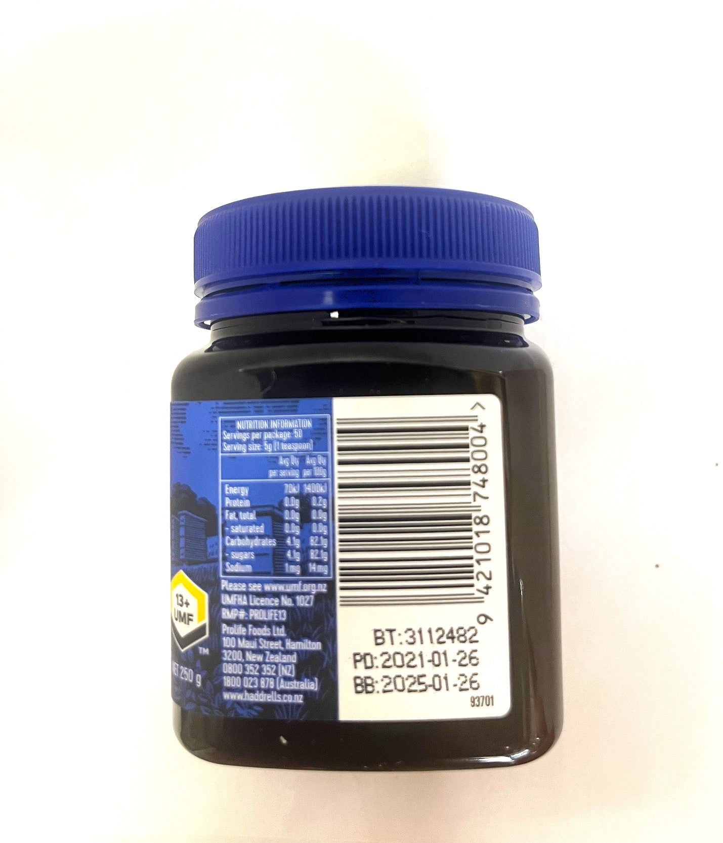 Manuka Raw Honey 250gr Haddrell&