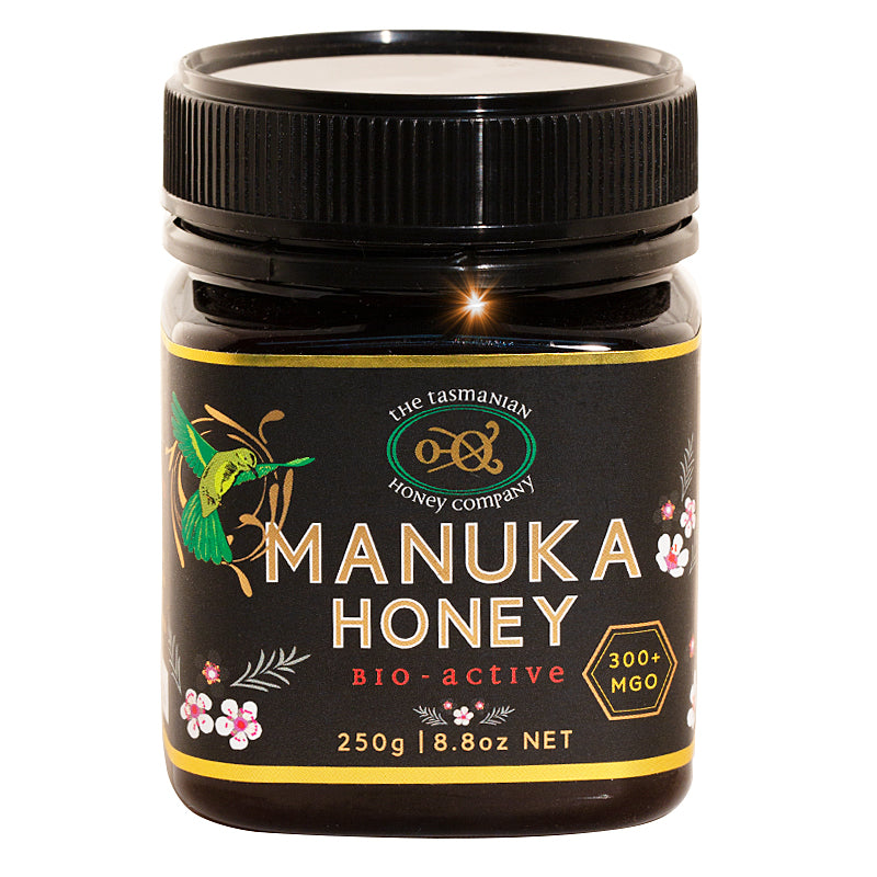 Manuka Honey 250gr by Tasmanian Honey Company Silver Grade MGO 300 from Australia front view