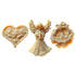 Beeswax figurine set: heart, Angel and Angel Cove Pair fron view
