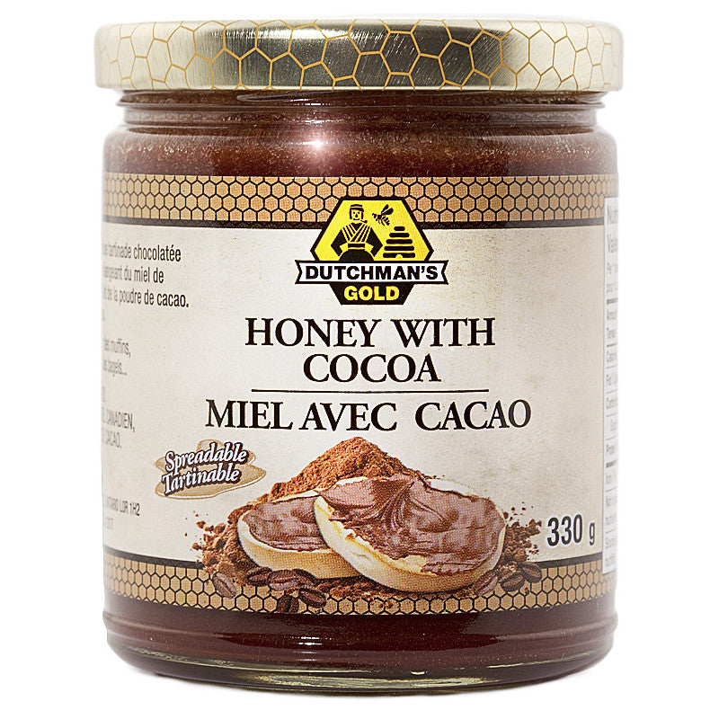 Honey with Cocoa 330g Glass Jar by Dutchman&