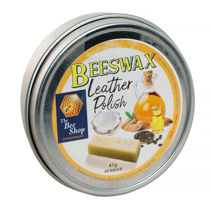Beeswax Leather Polish 41gr by The Bee shop front view 