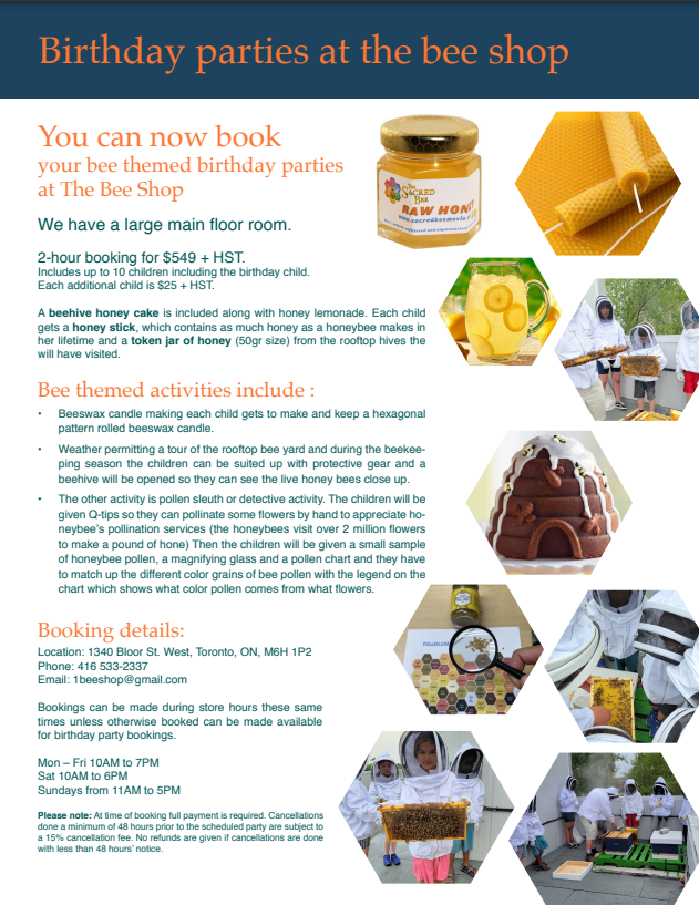 Birthday Parties - Bee Themed