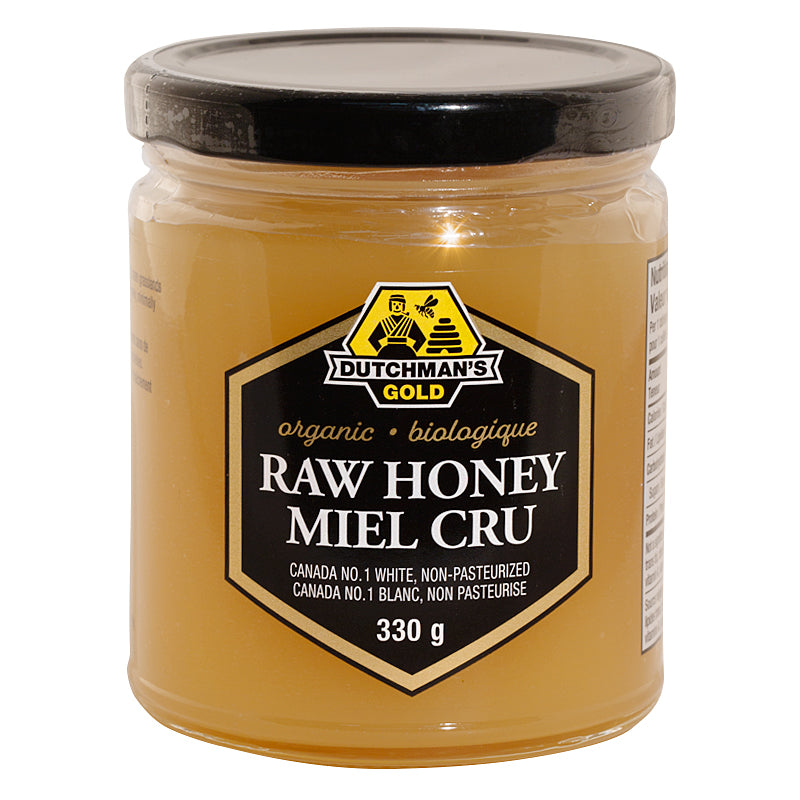 Organic Raw Honey 330gr Canada No1 white Dutchman&