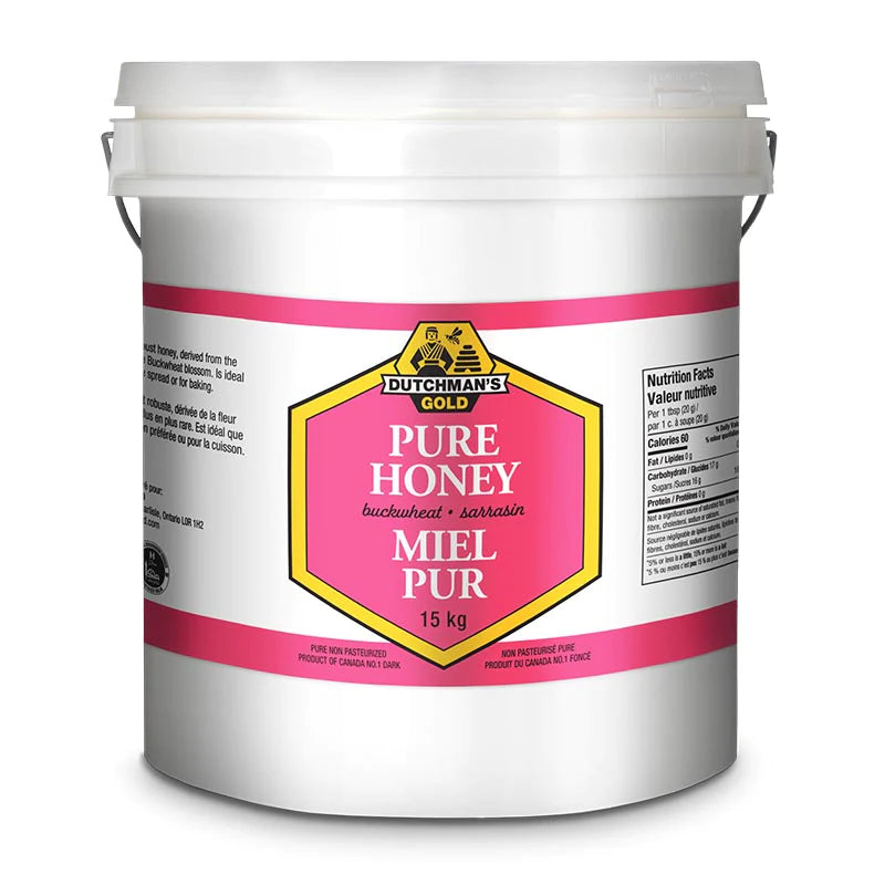 Buckwheat Honey 15kg Plastic Food Grade Pail Dutchman&