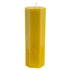 Beeswax candle hexagonal pillar large 9.5"H x 2.88"W front view