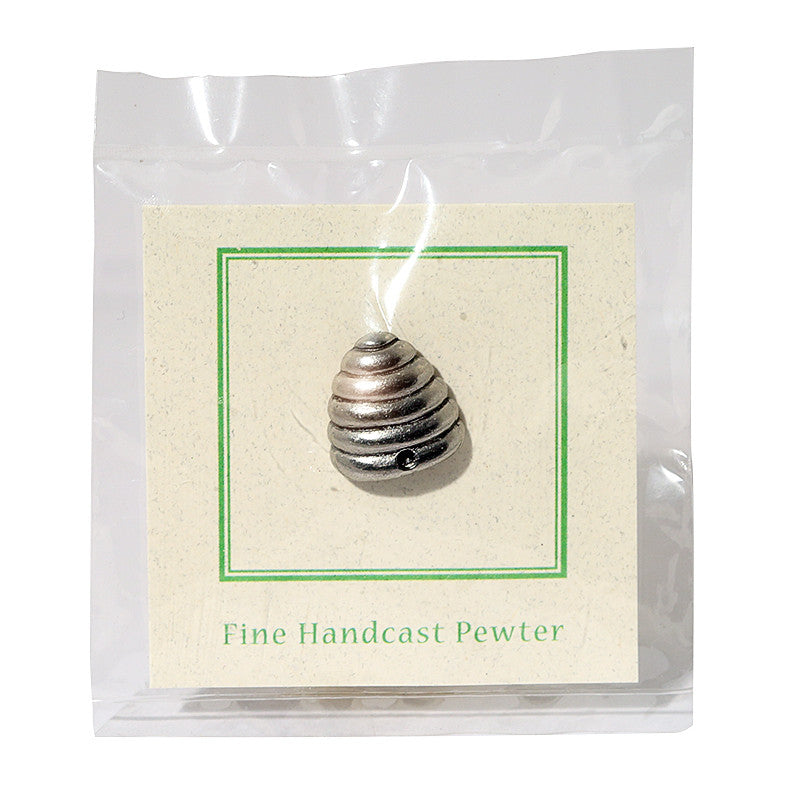 Skep Beehive Pewter lapel pin